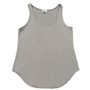 Old Navy Beige & White Striped Racerback Scoopneck Tank SIZE-MEDIUM